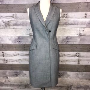 NWOT Banana Republic Grey Suit Vest Dress - 0P